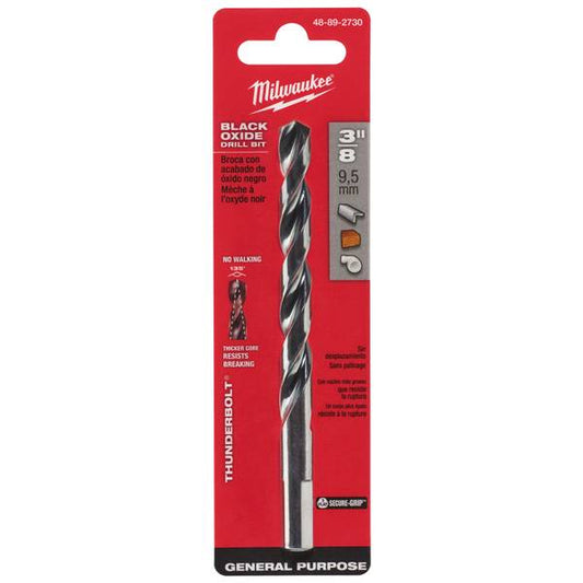 Milwaukee 3/8" Thunderbolt Black Oxide Drill Bit