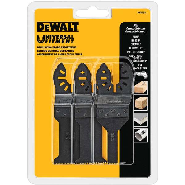 DEWALT 3-Piece Oscillating Blade Set