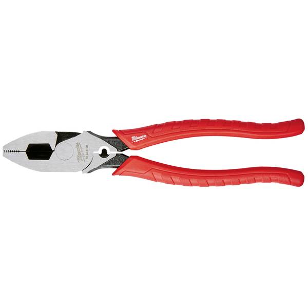 Milwaukee 48-22-6100 9" Forged Comfort Grip High Leverage Lineman's Pliers with Crimper